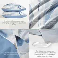 Marble Print Duvet Cover Full Size Bedding Set Bed Sets Quilt Cover Soft Lightweight Comforter Cover with 2 Pillowcases for Summer Spring