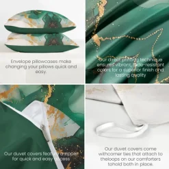 Marble Print Duvet Cover Full Size Bedding Set Bed Sets Quilt Cover Soft Lightweight Comforter Cover with 2 Pillowcases for Summer Spring