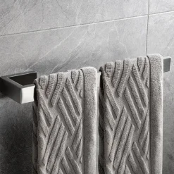 Matte Black Towel Rail 304 Stainless Steel Towel Bar, Mirror Polished, Brushed Wall Mounted Bathroom & Kitchen