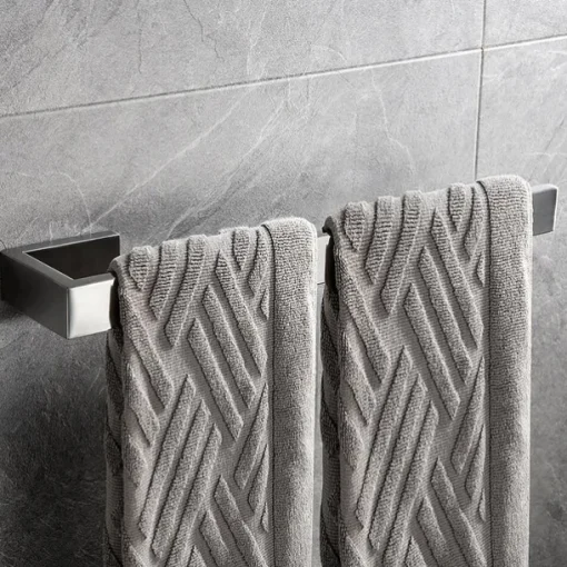 Matte Black Towel Rail 304 Stainless Steel Towel Bar, Mirror Polished, Brushed Wall Mounted Bathroom & Kitchen