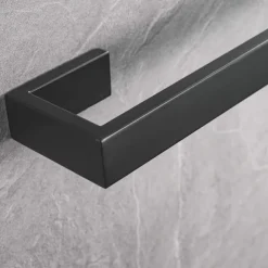 Matte Black Towel Rail 304 Stainless Steel Towel Bar, Mirror Polished, Brushed Wall Mounted Bathroom & Kitchen