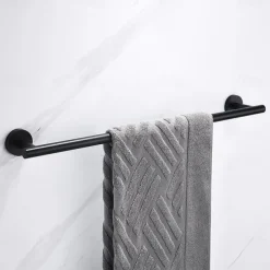Matte Black Towel Rail Towel Bar Wall Mounted Bathroom Towel Rack Stainless Steel Towel Holder for Bathroom