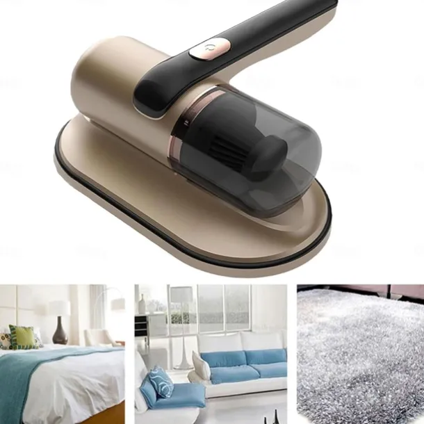 Mattress Vacuum Cleaner, Handheld UV Bed Vacuum Cleaner, 12Kpa Strong Suction Power Can Efficiently Clean Mattresses, Pillows, Sofas and Carpets