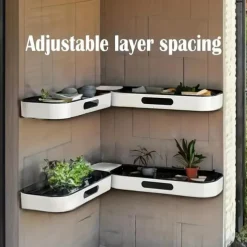 Maximize Your Bathroom Storage with This Wall-Mounted Plastic Shelf Rack