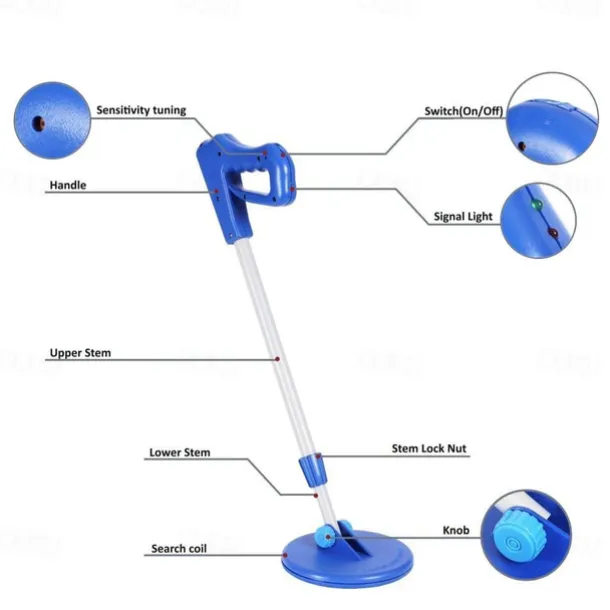 MD - 1005 Professional Underground Metal Detector - 3 - meter Gold Detector for Treasure Hunting and Archaeology, Educational Tool for Kids