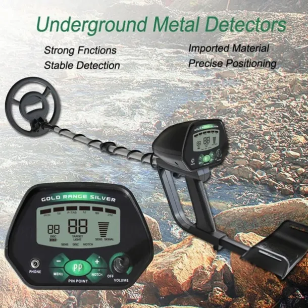 MD-4090 Handheld All-Metal Underground Detector - Gold/Silver/Copper/Iron Treasure Hunter with Waterproof Design & Pinpoint Function