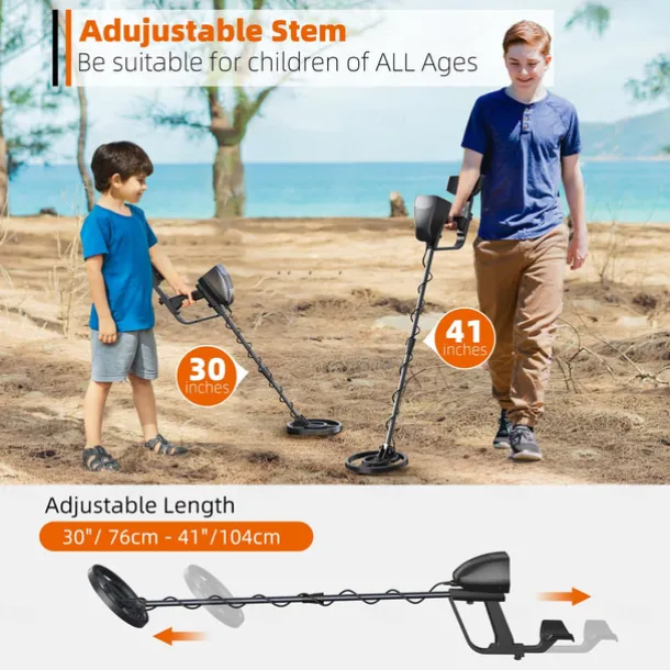 MD-4070 Kids Handheld Underground Metal Detector Toy - Outdoor Treasure Hunting Tool for Children