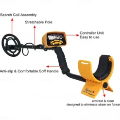 MD-6250 Underground Metal Detector - High-Accuracy Deep-Seeking Gold/Silver/Copper Finder for Treasure Hunting