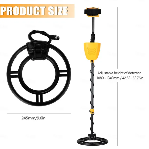 MD930 Waterproof Portable Metal Detector, High-sensitivity Underground Treasure Metal Detector with LCD