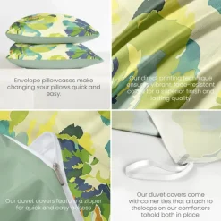 Meadow Floral Duvet Cover Set Cotton Brushed Pattern Set Soft 3-Piece Luxury Bedding Set Home Decor Gift Twin Full King Queen Size Duvet Cover