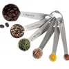 Measuring Spoon Set Stainless Steel Measuring Spoons Set of 6 Metal Measuring Spoon for Measuring Dry and Liquid Ingredients of Cooking Baking