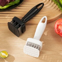 Meat Tenderizer Stainless Steel Meat Looser 24 Needle Automatic Spring Meat Hammer Rib Breaking Perforator Kitchen Gadgets