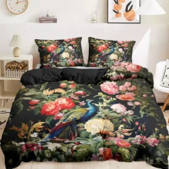 Medieval Animals Pattern Duvet Cover Set Set Soft 3-Piece Luxury Cotton Bedding Set Home Decor Gift King Queen Duvet Cover