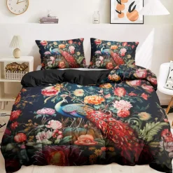 Medieval Animals Pattern Duvet Cover Set Set Soft 3-Piece Luxury Cotton Bedding Set Home Decor Gift King Queen Duvet Cover