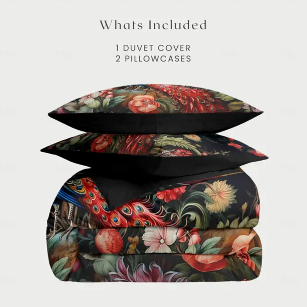 Medieval Animals Pattern Duvet Cover Set Set Soft 3-Piece Luxury Cotton Bedding Set Home Decor Gift King Queen Duvet Cover