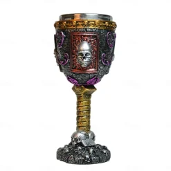 Medieval Goblet - Skull Beer Goblet Drinking - Stainless Steel Goblet Collectors - Ideal Gothic Gift, Party Decoration
