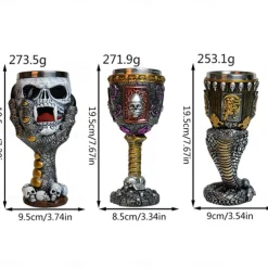 Medieval Goblet - Skull Beer Goblet Drinking - Stainless Steel Goblet Collectors - Ideal Gothic Gift, Party Decoration