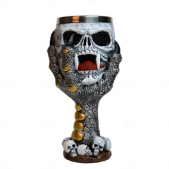 Medieval Goblet - Skull Beer Goblet Drinking - Stainless Steel Goblet Collectors - Ideal Gothic Gift, Party Decoration