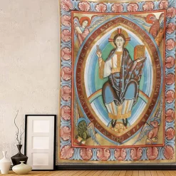 Medieval Painting Tapestry Middle Age Tapestry Wall Art Decor Photograph Backdrop Blanket Curtain Home Bedroom Living Room Decoration