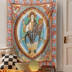 Medieval Painting Tapestry Middle Age Tapestry Wall Art Decor Photograph Backdrop Blanket Curtain Home Bedroom Living Room Decoration