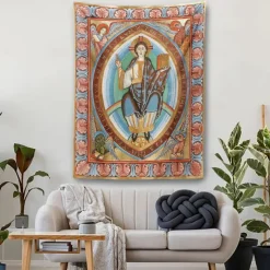 Medieval Painting Tapestry Middle Age Tapestry Wall Art Decor Photograph Backdrop Blanket Curtain Home Bedroom Living Room Decoration