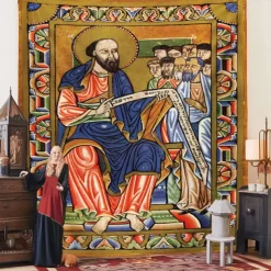 Medieval Painting Tapestry Middle Age Tapestry Wall Art Decor Photograph Backdrop Blanket Curtain Home Bedroom Living Room Decoration