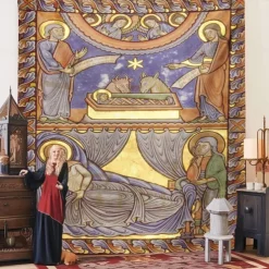 Medieval Painting Tapestry Middle Age Tapestry Wall Art Decor Photograph Backdrop Blanket Curtain Home Bedroom Living Room Decoration