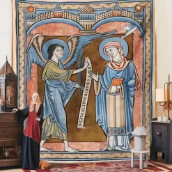 Medieval Painting Tapestry Middle Age Tapestry Wall Art Decor Photograph Backdrop Blanket Curtain Home Bedroom Living Room Decoration