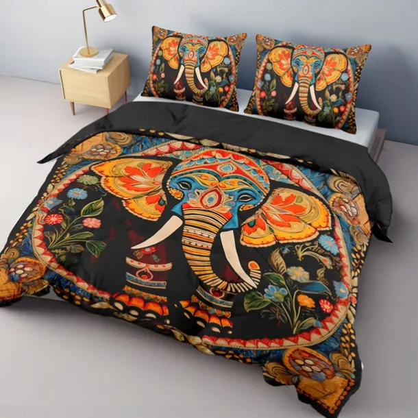 Medieval The Tree of Life Pattern Duvet Cover Set Set Soft 3-Piece Luxury Cotton Bedding Set Home Decor Gift King Queen Duvet Cover