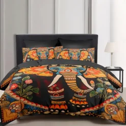 Medieval The Tree of Life Pattern Duvet Cover Set Set Soft 3-Piece Luxury Cotton Bedding Set Home Decor Gift King Queen Duvet Cover