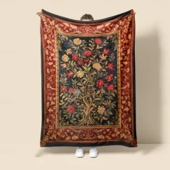 Medieval The Tree Of Life Soft Throws Blanket,Novelty Flannel Throw Blankets Warm Printed All Seasons Gifts Home Decor Big Blanket