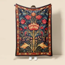 Medieval The Tree Of Life Soft Throws Blanket,Novelty Flannel Throw Blankets Warm Printed All Seasons Gifts Home Decor Big Blanket