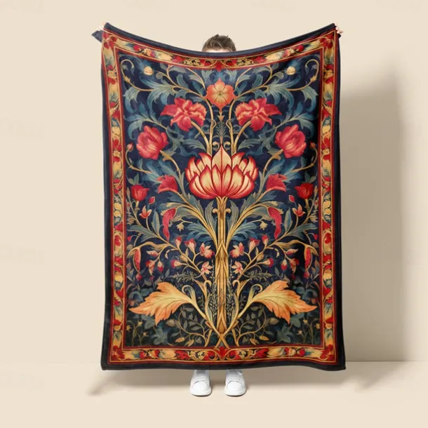 Medieval The Tree Of Life Soft Throws Blanket,Novelty Flannel Throw Blankets Warm Printed All Seasons Gifts Home Decor Big Blanket