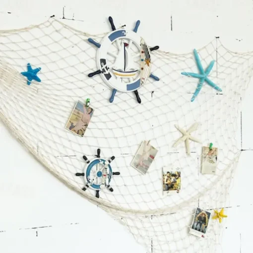 Mediterranean Decorative Fishing Net Thick Hemp Rope Background Wall Decoration Hanging Fish Net