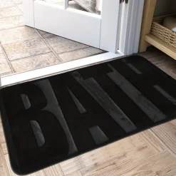 Memory Foam Bath Mat, Cobblestone Super Absorbent Bath Mat, Machine Washable And Ultra Soft, Bathroom Supplies