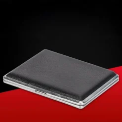 Men's Cigarette Case with Elastic Strap, Portable, Mixed Pattern Designs, Holds 20 Cigarettes