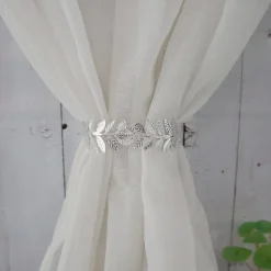 Mental Curtain Tie Backs Drapery Tiebacks Holdbacks Modern Metal Leaf Buckle Decorative Draperies Window Treatments 1 Pcs