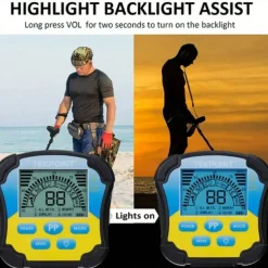 Metal Detector, Handheld Underground Metal Detector MD-8030 High Sensitivity Gold Digr Treasure Hunter Finder Pinpoint Detector,for Gold Detecting