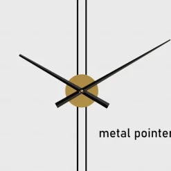 Metal Round Large Wall Clock Creative Wrought Iron Clock Retro Wrought 60 cm Silent Wall Clock Non-Ticking Battery Operated for Home Kitchen Cafe Hotel Office