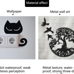 Metal Tree of Life Wall Art Decor, Large Tree of Life and Birds of Peace Wall Plaque Decorative Garden Art Hanging Sculpture