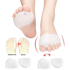 Metatarsal Pads, Gel Toe Separators, Bunion Corrector Cushion, Toe Spacers, Ball of Foot Cushions, Soft&Breathable, Idea for Mortons Neuroma, Blisters, Diabetic Feet, Hammer Toe, Rapid Pain Relief