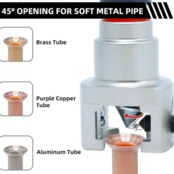 Metric Inch Orbital Flaring Tool Air Conditioning Flaring Tool for R407c/R410a with Pipe Cutter, 5-19MM, 3/16