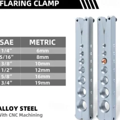 Metric Inch Orbital Flaring Tool Air Conditioning Flaring Tool for R407c/R410a with Pipe Cutter, 5-19MM, 3/16
