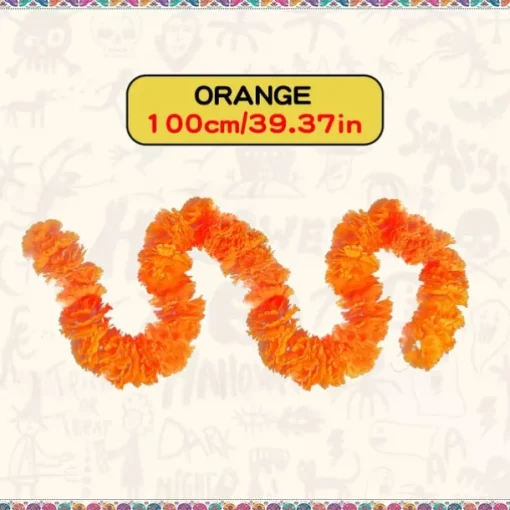 Mexico Day of the Dead Decoration Halloween Outdoor Marigold Flower Ball Cloth Field Flower String Scene Arrangement Atmosphere Props