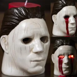 Michael Myers Horror Candle Holde, Michael Myers Eyes Bleeding Candle Candle Holder Halloween Decor