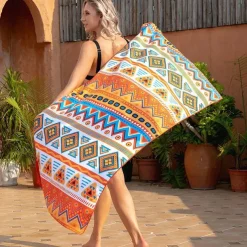 Microfiber Sand Free Beach Towel Quick Dry Super Absorbent Large Towels Blanket for Travel Pool Swimming Bath Camping Yoga Girls Women Men Adults