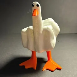 Middle Finger Duck Figurines Funny Duck You Figurine, Rude Duck Figurine Middle Finger Decor Duck Statue Middle Finger Statue Weird Decor Duck Decor