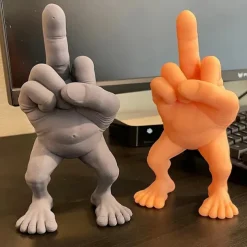 Middle Finger Figure With Legs, 3/7 Inches Tall The Finger with Legs, Creative Middle Finger Resin Sculpture Decoration for Home Office Desktop, Funny Gag Gift, Desk Accessory