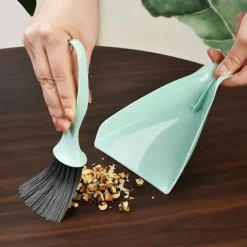 Mini Broom & Dustpan Set – Desktop Cleaning Brush for Keyboard, Drawers, Corners & Small Gaps, Household Cleaning Tool
