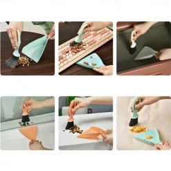 Mini Broom & Dustpan Set – Desktop Cleaning Brush for Keyboard, Drawers, Corners & Small Gaps, Household Cleaning Tool